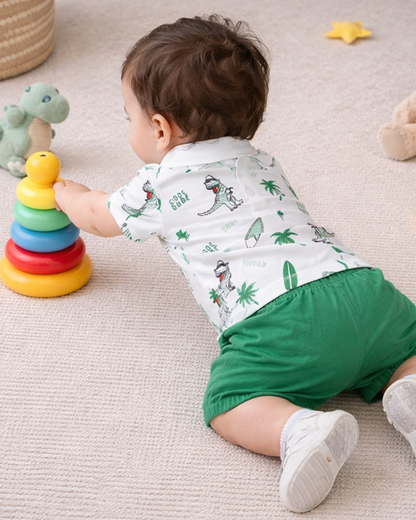 Matching - Sets - Summer - Boy - 0 to 18m 👦🦖 Adorable Dinosaur Print Set d