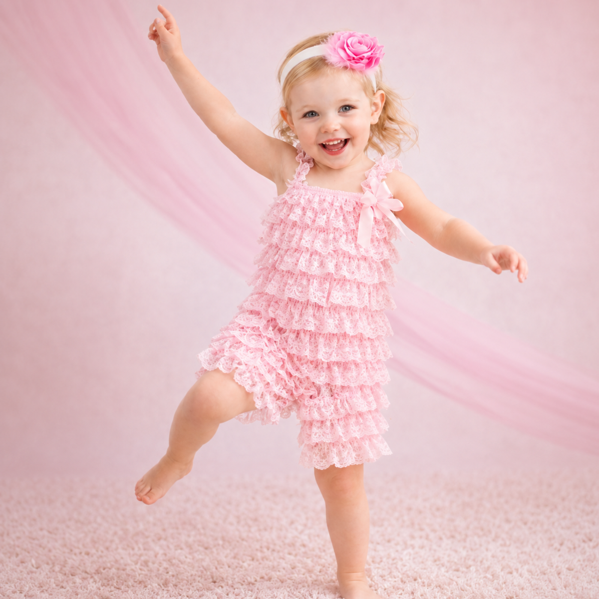 Bodysuits - Summer - Girl - 3m to 3y 👗 Soft Lace Ruffle Bodysuit for Baby Girls Main