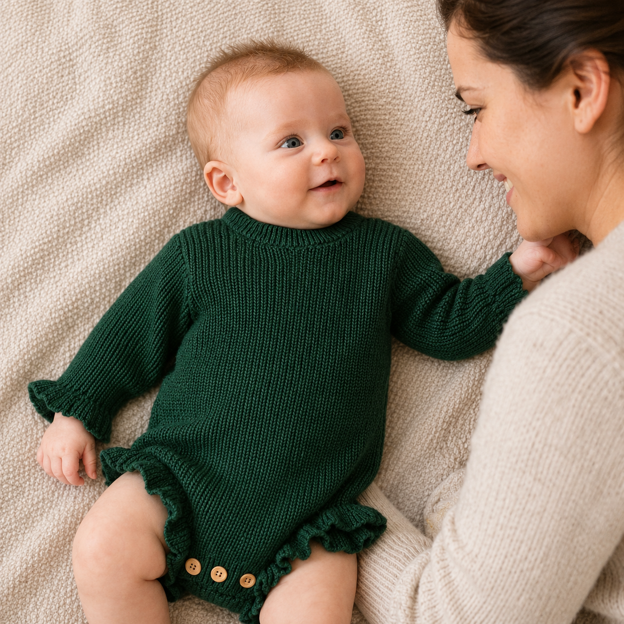 Bodysuits - Autumn - Girl & Boy - 0-12M 🍂 Baby Autumn Knit Cotton Bodysuit