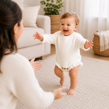 Bodysuits - Autumn - Girl & Boy - 0-12M 🍂 Baby Autumn Knit Cotton Bodysuit