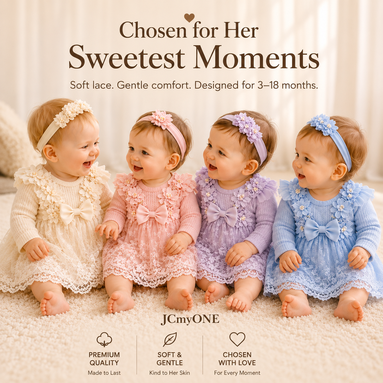 Bodysuits - Autumn - Girl - 3m to 18m 🌸 Baby Girl Floral Bow Bodysuit Dress Set