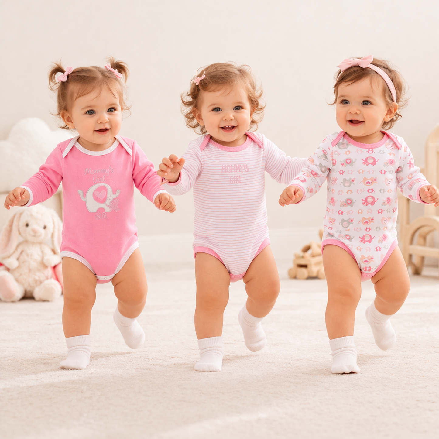 Bodysuits - Bundle Deal - Summer - Girl & Boy - 0 to 12m 👶🌸 Baby Cotton Bodysuit Set of 3