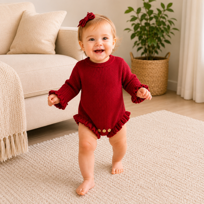Bodysuits - Autumn - Girl & Boy - 0-12M 🍂 Baby Autumn Knit Cotton Bodysuit
