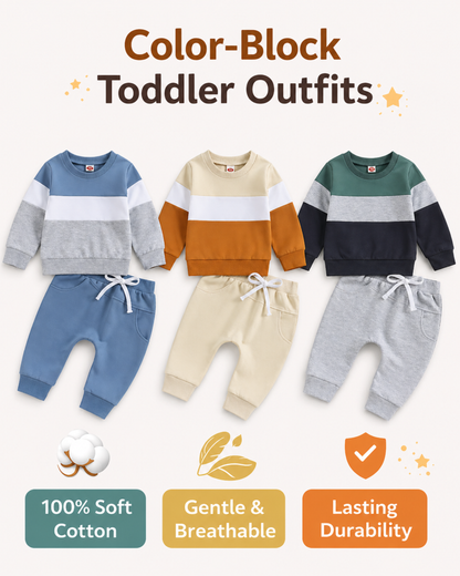 Matching - Sets - Autumn - Boy - 0 to 3y 🍂 Baby Boy Contrast 2-Piece Autumn Set