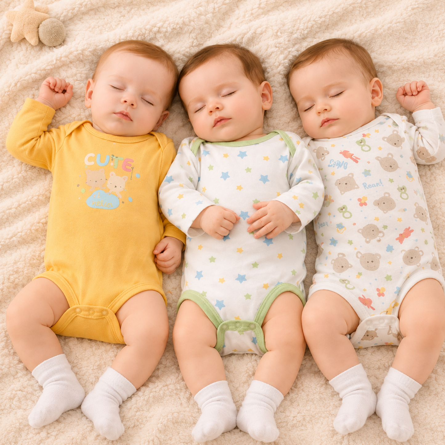 Bodysuits - Bundle Deal - Summer - Girl & Boy - 0 to 12m 👶🌸 Baby Cotton Bodysuit Set of 3