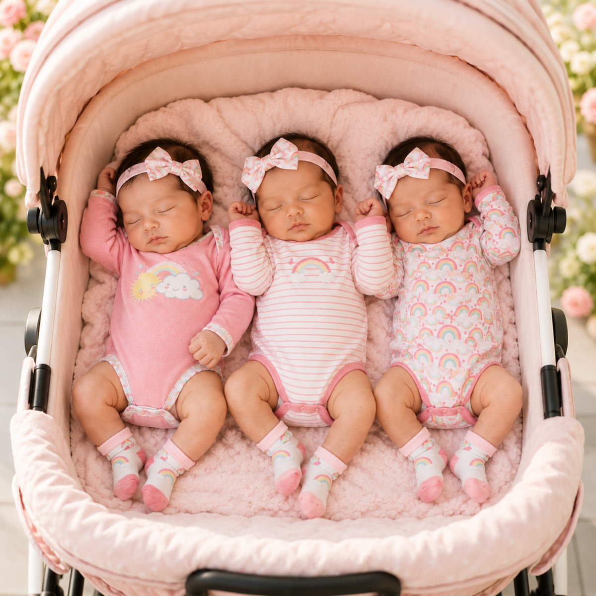 Bodysuits - Bundle Deal - Summer - Girl & Boy - 3m to 12m 👶🌸 Baby Cotton Bodysuit Set of 3 Main