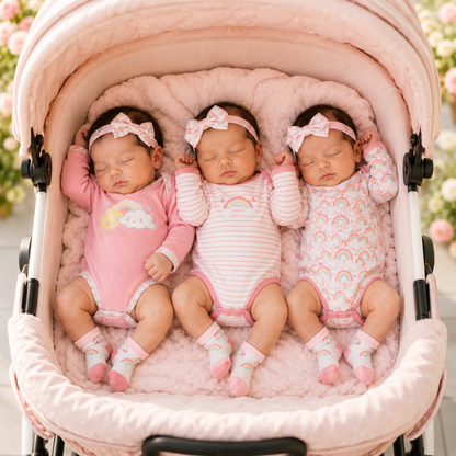 Bodysuits - Bundle Deal - Summer - Girl & Boy - 3m to 12m 👶🌸 Baby Cotton Bodysuit Set of 3 Main