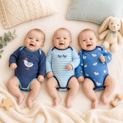 Bodysuits - Bundle Deal - Summer - Girl & Boy - 3m to 12m 👶🌸 Baby Cotton Bodysuit Set of 3 Main
