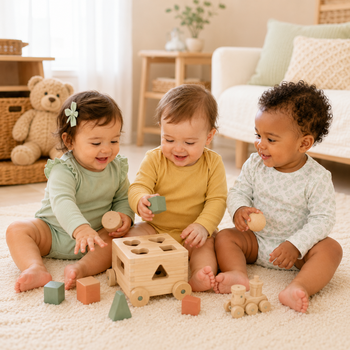 Bodysuits - Bundle Deal - Summer - Girl & Boy - 3m to 12m 👶🌸 Baby Cotton Bodysuit Set of 3 Main