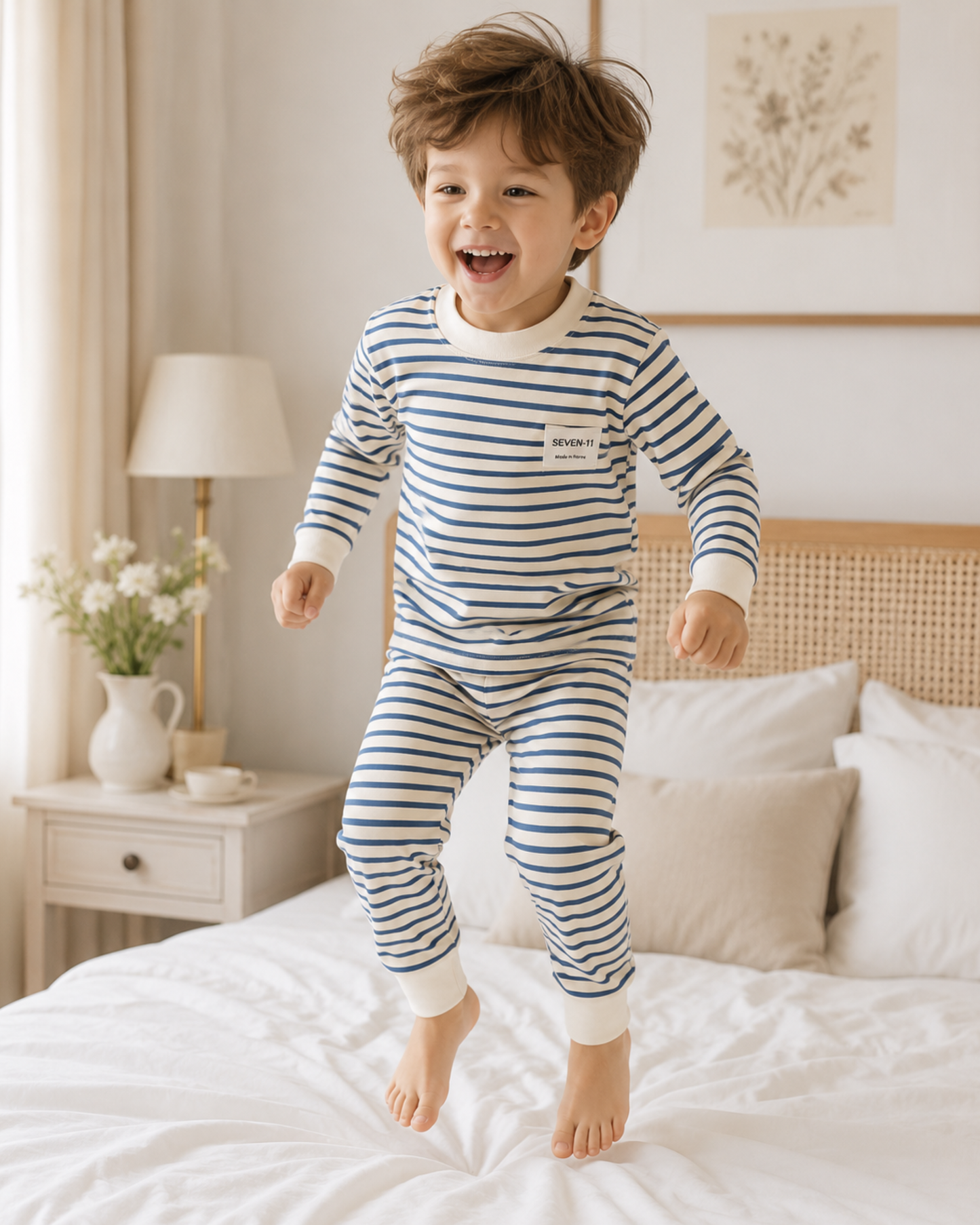 Matching - Sets - Winter - Boy - 6m to 5y❄️Snuggly Striped Pajama Set for Boys
