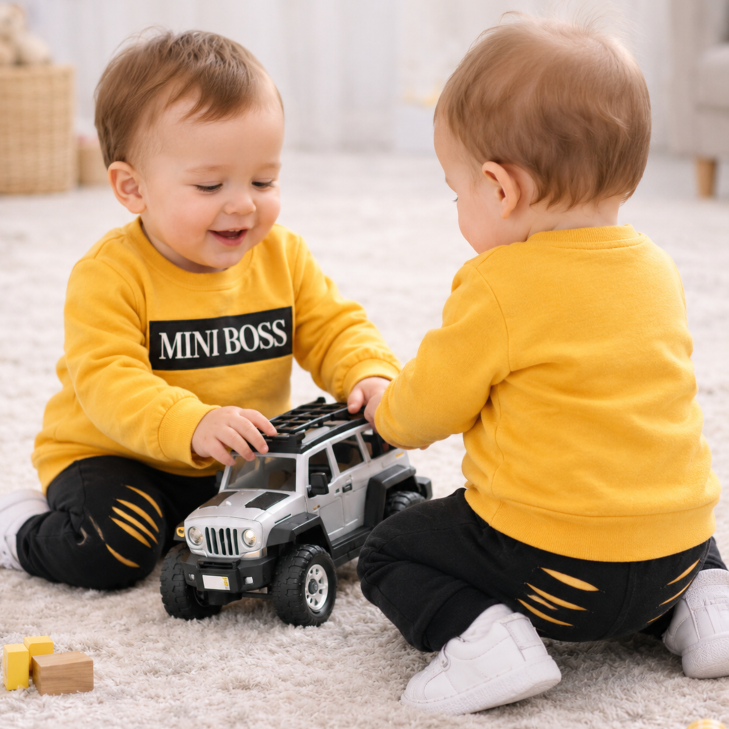 Matching - Sets - Autumn & Spring - Boy - 0 to 18m 🍂 Baby Boy Outfit Suit Letter Print 2-Piece Set
