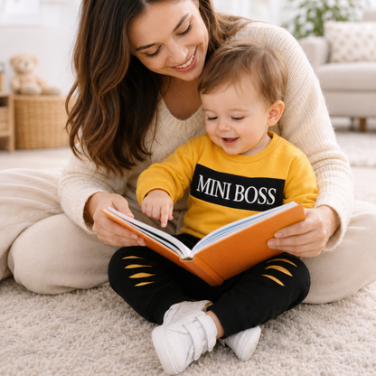 Matching - Sets - Autumn & Spring - Boy - 0 to 18m 🍂 Baby Boy Outfit Suit Letter Print 2-Piece Set