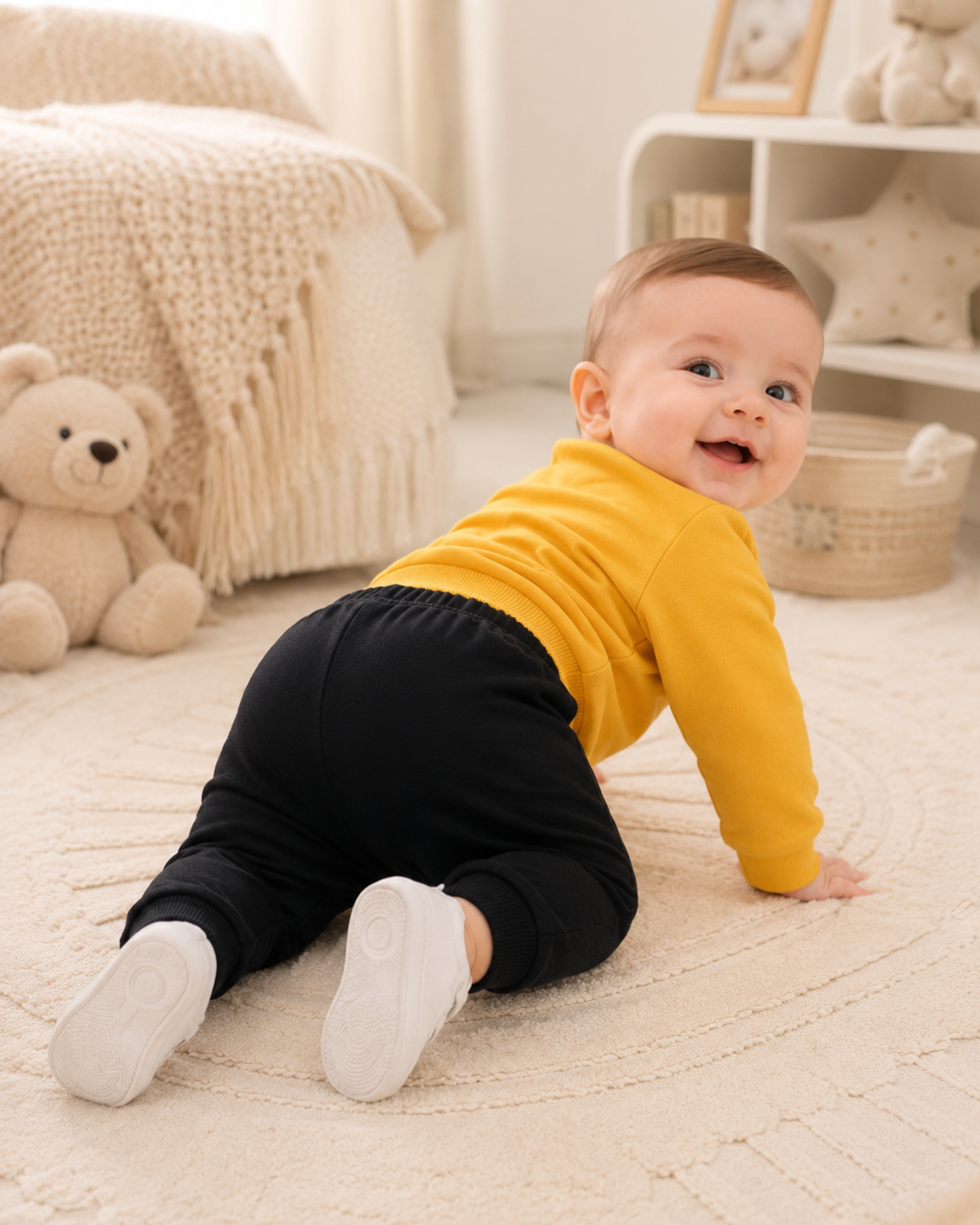 Matching - Sets - Autumn & Spring - Boy - 0 to 18m 🍂 Baby Boy Outfit Suit Letter Print 2-Piece Set