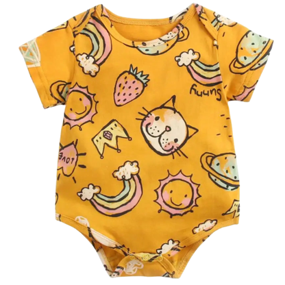 Bodysuits - Summer - Boy - 0 to 3y 👶Gentle Cotton Summer Baby Bodysuit