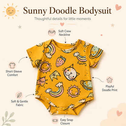 Bodysuits - Summer - Boy - 0 to 3y 👶Gentle Cotton Summer Baby Bodysuit