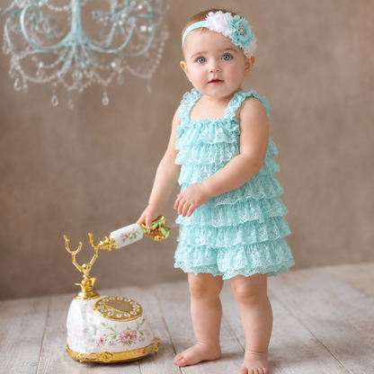 Bodysuits - Summer - Girl - 3m to 3y 👗 Soft Lace Ruffle Bodysuit for Baby Girls Main