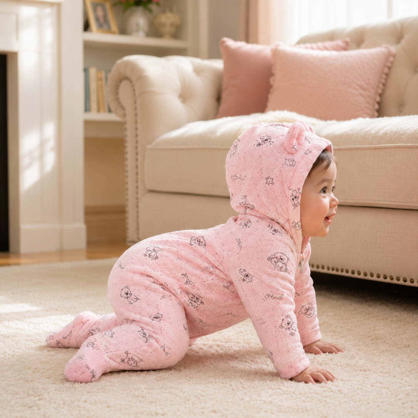 Jumpsuits - Girl & Boy - 0 to 12m 🧸❄️ Unisex Warm Flannel Winter Jumpsuit