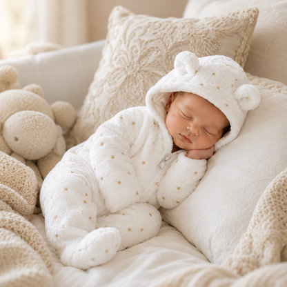 Jumpsuits - Girl & Boy - 0 to 12m 🧸❄️ Unisex Warm Flannel Winter Jumpsuit