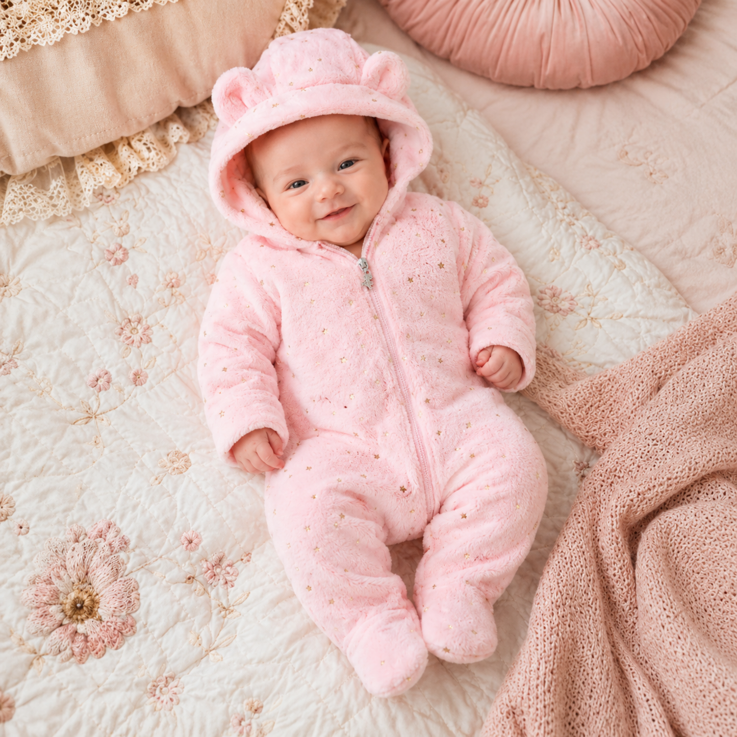 Jumpsuits - Girl & Boy - 0 to 12m 🧸❄️ Unisex Warm Flannel Winter Jumpsuit