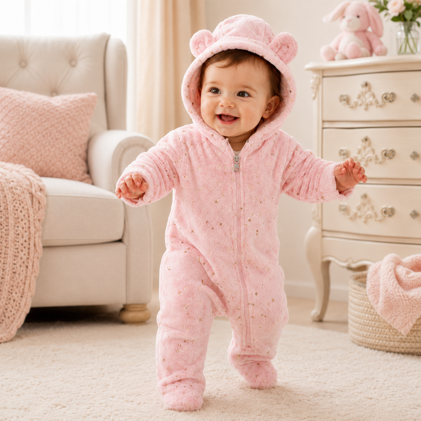 Jumpsuits - Girl & Boy - 0 to 12m 🧸❄️ Unisex Warm Flannel Winter Jumpsuit