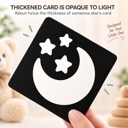 Stage 1 to Stage 4 - Books - Early Learning By Visual Card - 0 to 3Y - High Contrast Black & White Baby Visual Learning Card Main