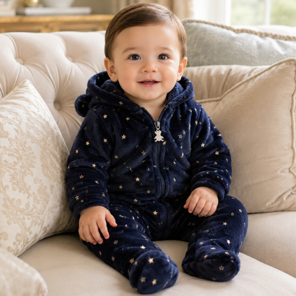 Jumpsuits - Girl & Boy - 0 to 12m 🧸❄️ Unisex Warm Flannel Winter Jumpsuit