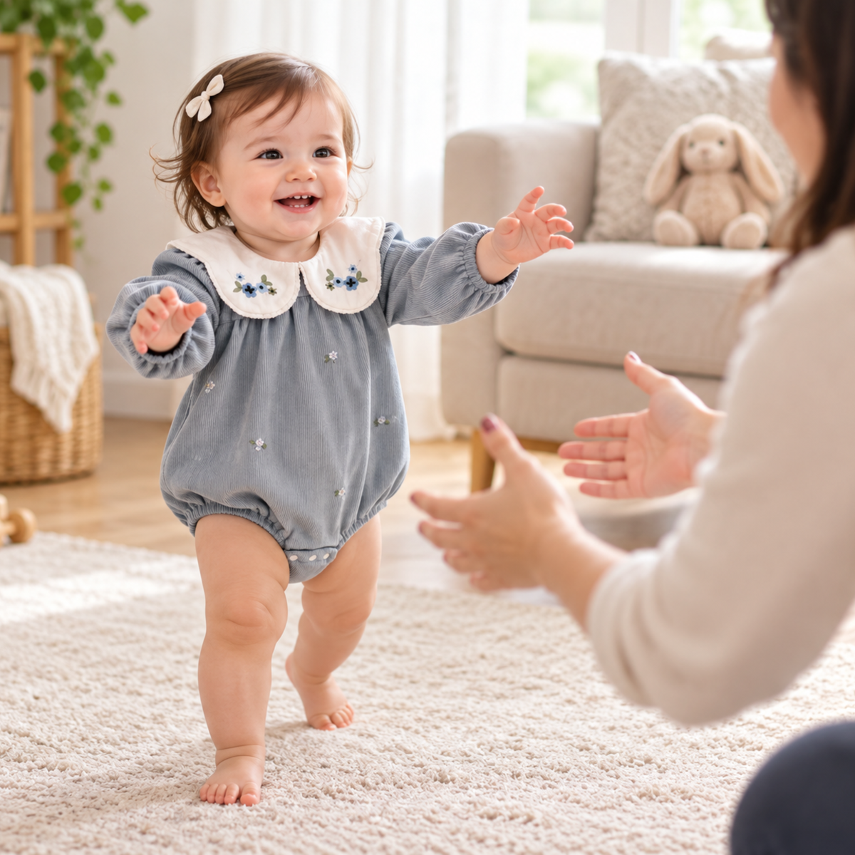 Bodysuits - Girls - 0–2Y - 👶 Long-Sleeved Ruffle Flower Bodysuit Main