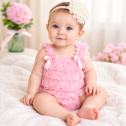 Bodysuits - Summer - Girl - 3m to 3y 👗 Soft Lace Ruffle Bodysuit for Baby Girls