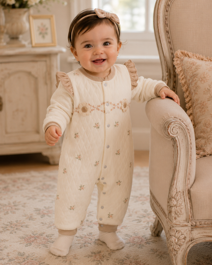 Jumpsuits - Girl & Boy - 0 to 12m 🧸❄️ Unisex Warm Flannel Autumn Jumpsuit