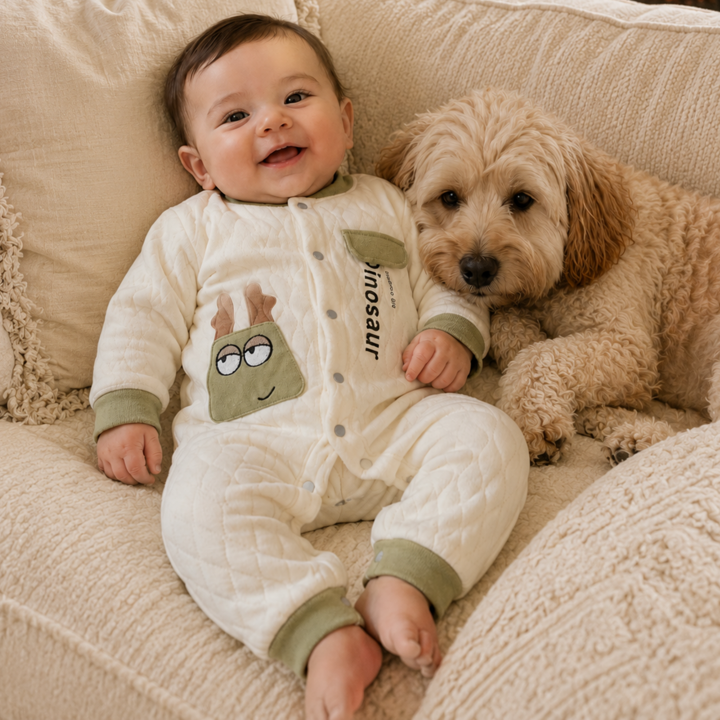 Jumpsuits - Girl & Boy - 0 to 12m 🧸❄️ Unisex Warm Flannel Autumn Jumpsuit