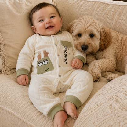 Jumpsuits - Girl & Boy - 0 to 12m 🧸❄️ Unisex Warm Flannel Autumn Jumpsuit