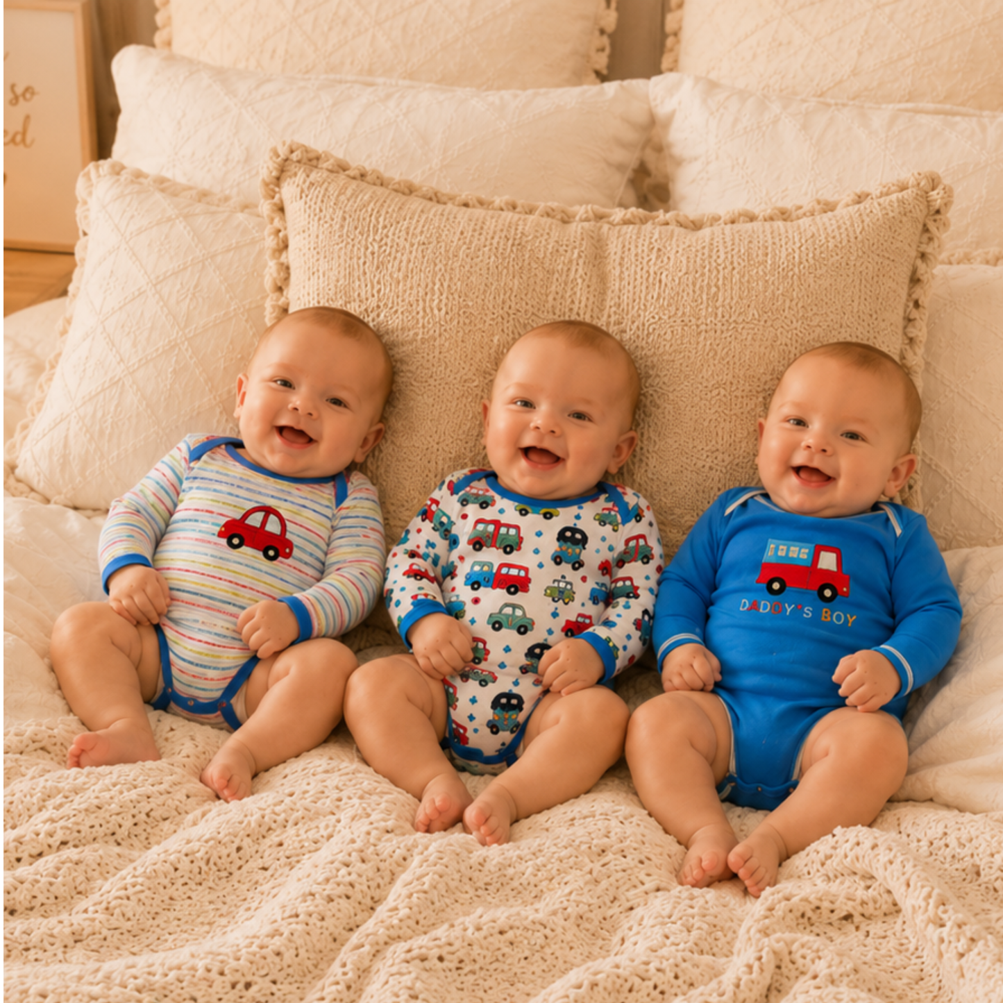 Bodysuits - Bundle Deal - Summer - Girl & Boy - 0 to 12m 👶🌸 Baby Cotton Bodysuit Set of 3