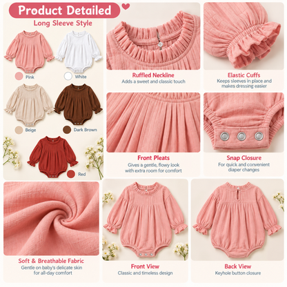 Bodysuits – Summer👗 Girls – 3M–3Y – Solid Cotton Bodysuit
