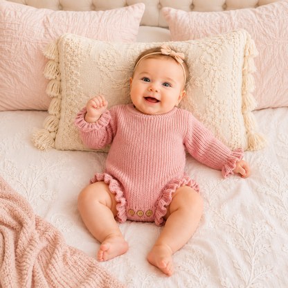 Bodysuits - Autumn - Girl & Boy - 0-12M 🍂 Baby Autumn Knit Cotton Bodysuit