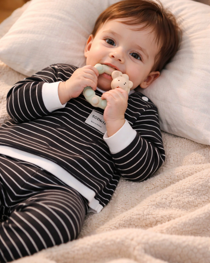 Matching - Sets - Winter - Boy - 6m to 5y❄️Snuggly Striped Pajama Set for Boys