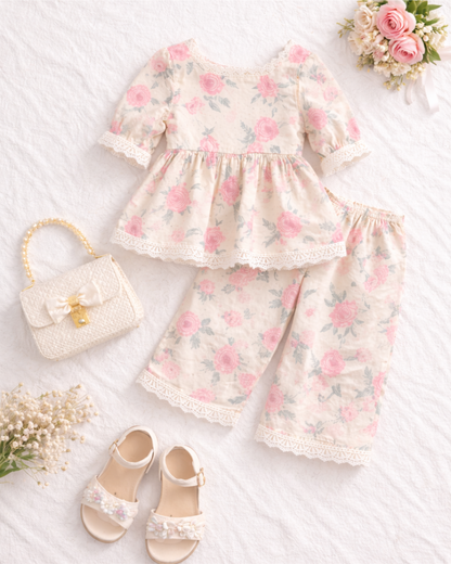 Matching - Sets - Summer - Girl - 3y to 7y 👗 Girls Summer 2-Piece Vest & Pants Set aCTIVE