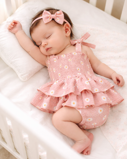 Bodysuits - Summer - Girl - 0 to 18m 👉 🌼 Daisy Tiered Baby Bodysuit Dress Set