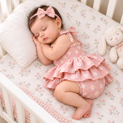 Bodysuits - Summer - Girl - 0 to 18m 👉 🌼 Daisy Tiered Baby Bodysuit Dress Set