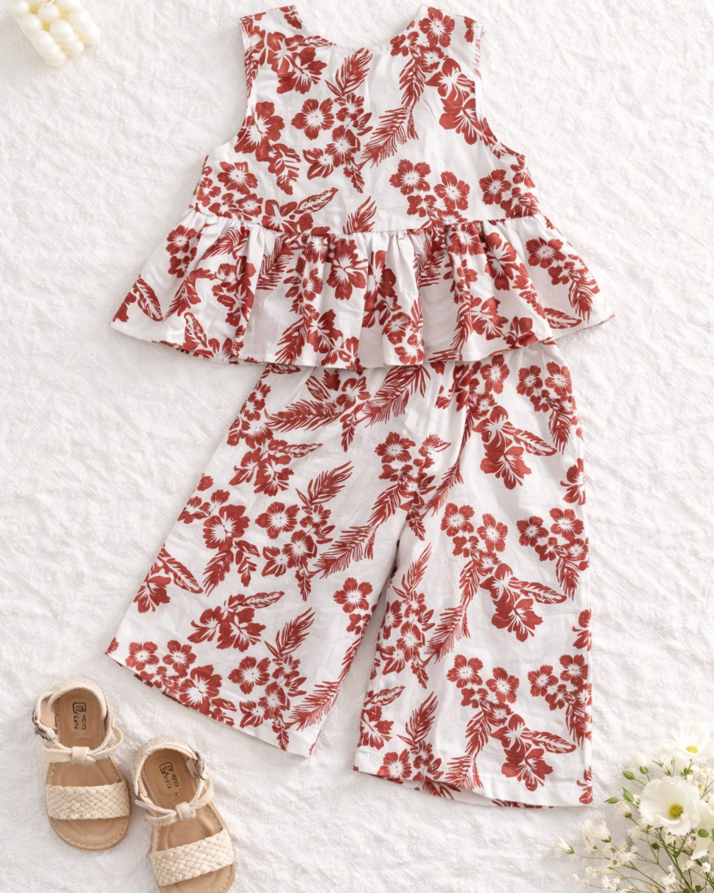 Matching - Sets - Summer - Girl - 3y to 7y 👗 Girls Summer 2-Piece Vest & Pants Set aCTIVE