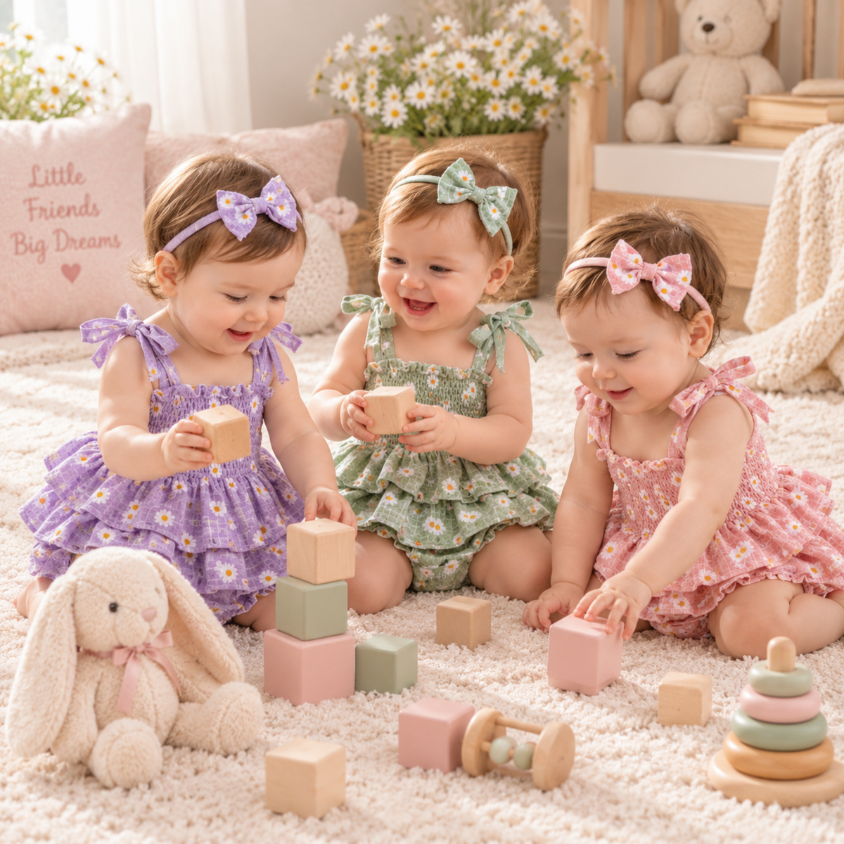 Bodysuits - Summer - Girl - 0 to 18m 👉 🌼 Daisy Tiered Baby Bodysuit Dress Set