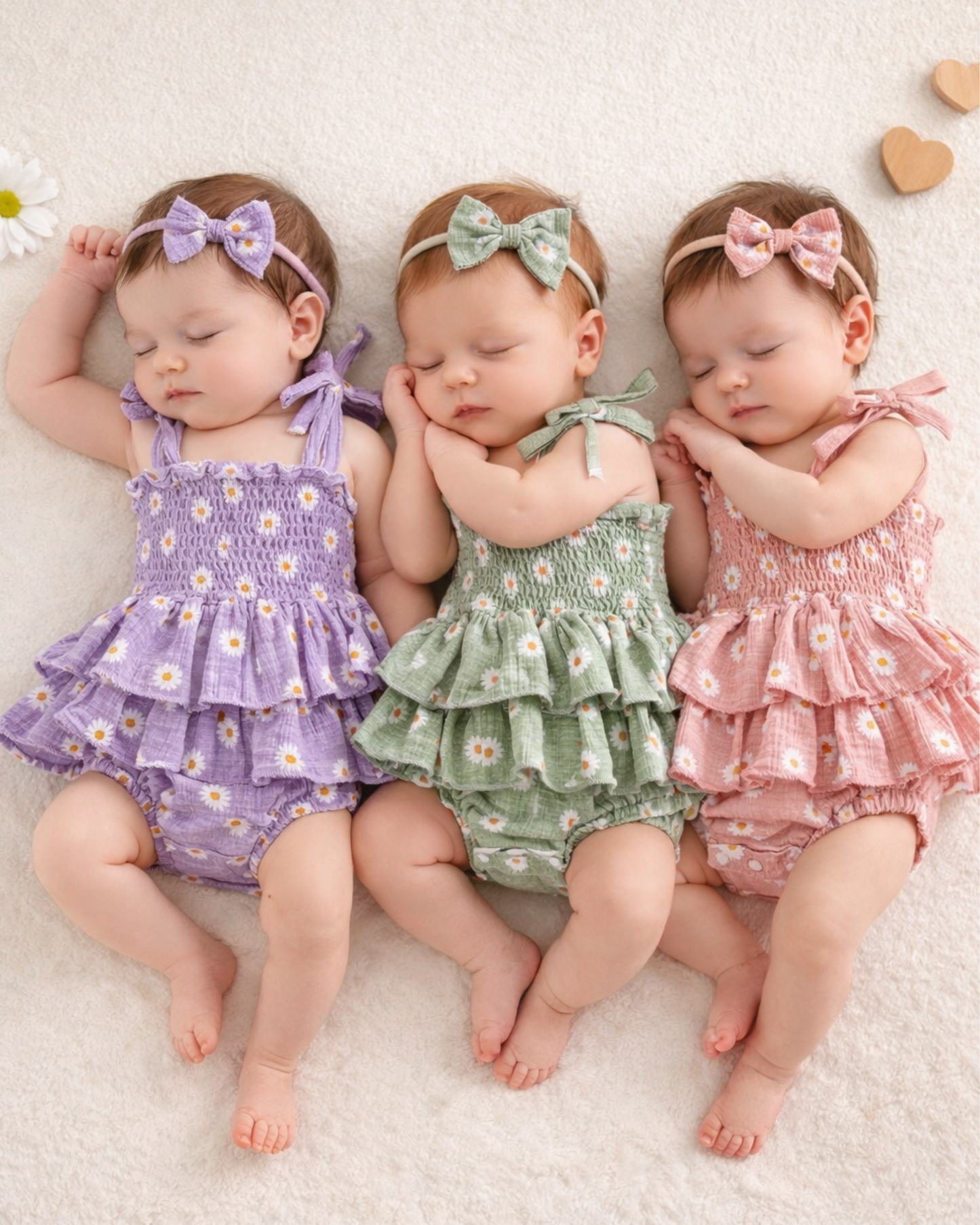 Bodysuits - Summer - Girl - 0 to 18m 👉 🌼 Daisy Tiered Baby Bodysuit Dress Set