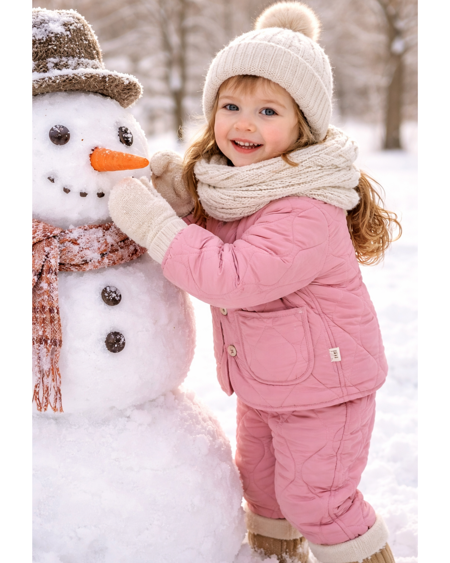 Matching - Sets - Winter - Girl & Boy - 1y to 5y 🎯 Winter Quilted Pullover & Pants Set – Cozy Outfit for Boys & Girls (12M–6Y)