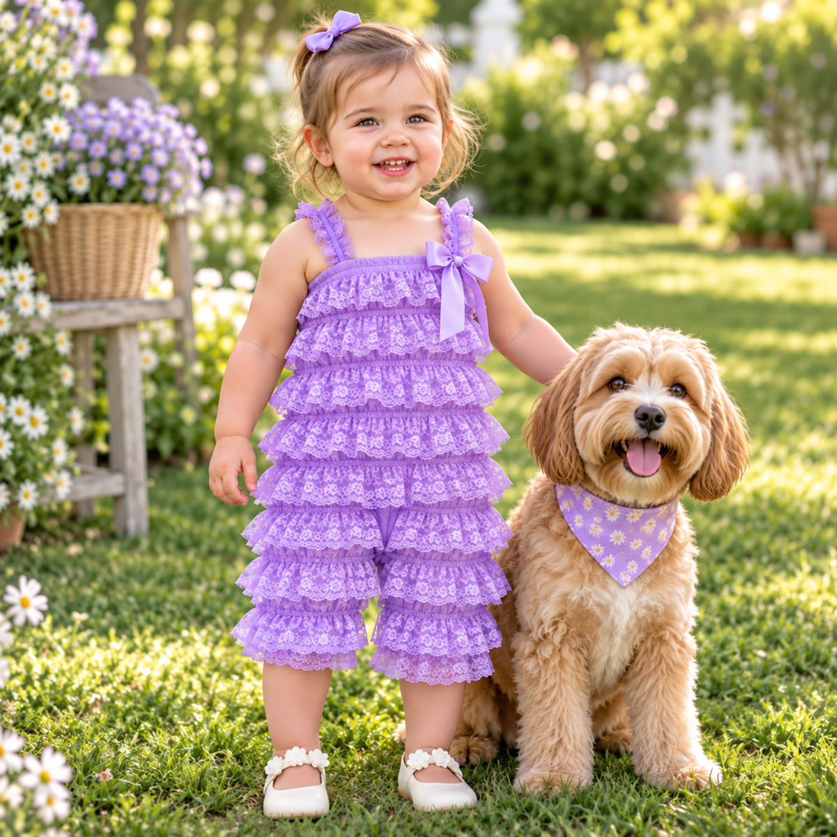 Bodysuits - Summer - Girl - 3m to 3y 👗 Soft Lace Ruffle Bodysuit for Baby Girls Main