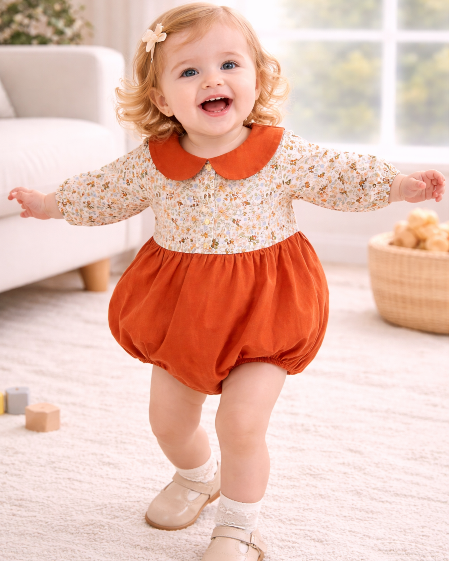 Bodysuits - Summer-Girl - 0 to 3y 🌸 Princess Floral Cotton Baby Bodysuit