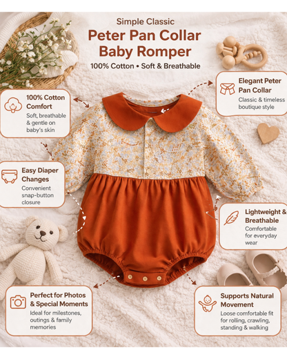 Bodysuits - Summer-Girl - 0 to 3y 🌸 Princess Floral Cotton Baby Bodysuit