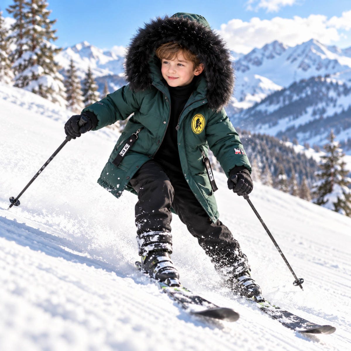 Tops - Winter - Boys - 4–14Y -🧥Hooded Cotton Padded Winter Parka