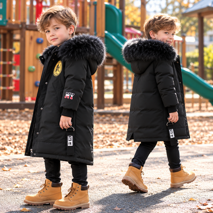 Tops - Winter - Boys - 4–14Y -🧥Hooded Cotton Padded Winter Parka