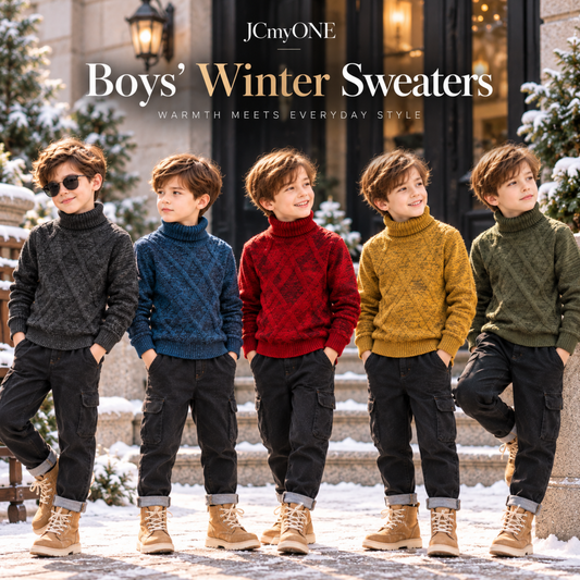 Tops - Winter - Boys - 3–10Y -🧶Thickened Turtleneck Sweater Main