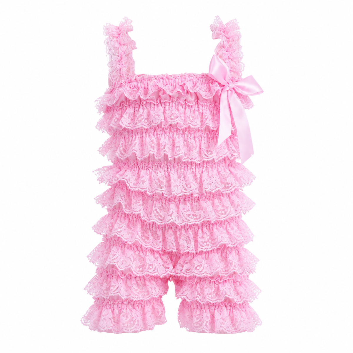Bodysuits - Summer - Girl - 3m to 3y 👗 Soft Lace Ruffle Bodysuit for Baby Girls Main