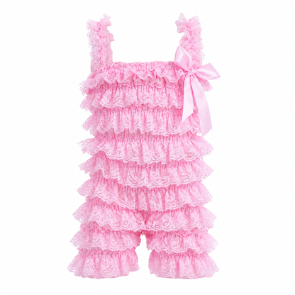 Bodysuits - Summer - Girl - 3m to 3y 👗 Soft Lace Ruffle Bodysuit for Baby Girls Main